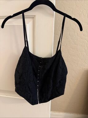 wild fable Black Lace Corset-Style Camisole
